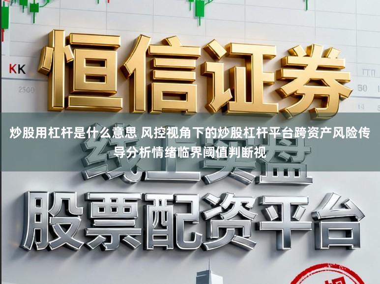 炒股用杠杆是什么意思 风控视角下的炒股杠杆平台跨资产风险传导分析情绪临界阈值判断视